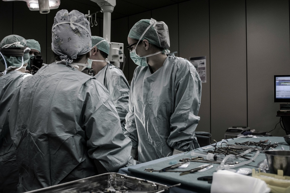 Surgeon in clinical setting